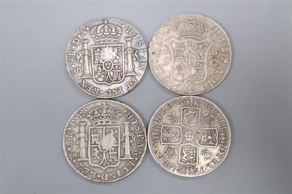 Four 18th century silver coins